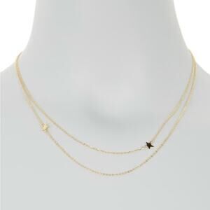 Jennifer Zeuner Double Star Chain Necklace NEW